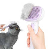 Cepillo Aumuca para gatos y perros, vista frontal, elimina pelo suelto