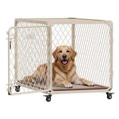 Jaula Aurapaws para perro de 36 pulgadas con malla diamante, seguridad y confort.
