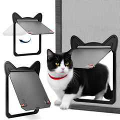 AuraSphere puerta pantalla para perros medianos con acceso al exterior.