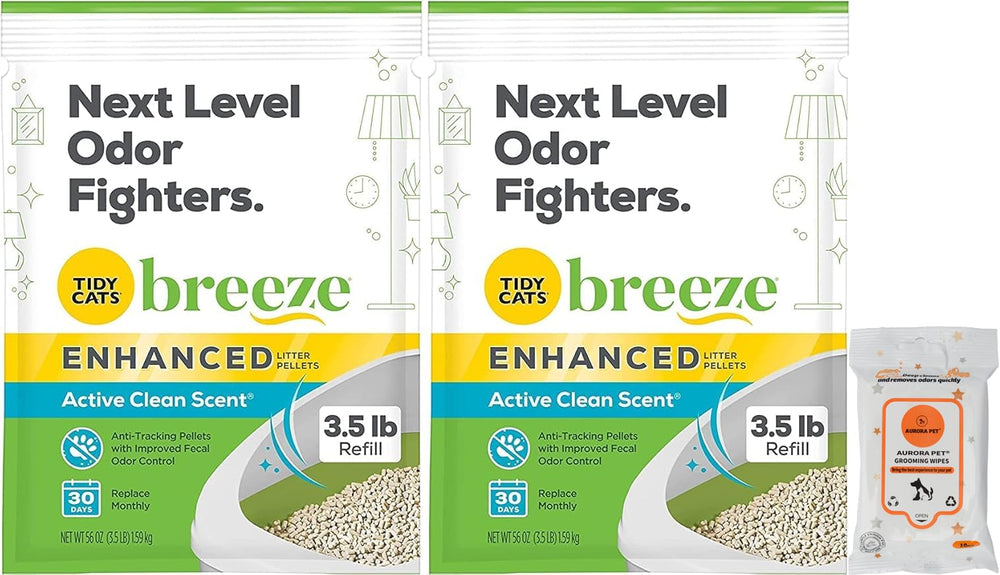 Aurora Pet gránulos Breeze para gatos, envase de 3,5 lb, control de olores.