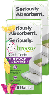 Almohadillas Aurora Pet Tidy Breeze para varios gatos con alta absorción.