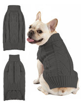 AURUZA suéter para mascota con cuello alto, abrigo cálido para paseos fríos.