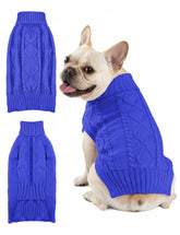 AURUZA suéter para perro, punto, cuello alto, calor suave para paseos fríos