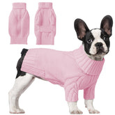 Suéter AURUZA para perro con cuello alto, ideal para días fríos.