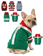 AURUZA suéter navideño para perros, frente mostrando diseño festivo