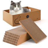 AUSCAT caja rascadora, visión general, tamaño ideal para gatos pequeños.