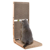 AUSCAT rascador-gato cartón vertical, ideal para rascar y descansar junto a la pared.