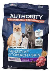 Authority alimento seco frente de bolsa, pavo deshuesado para estómago sensible.