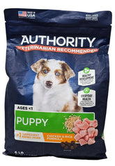 Authority cachorro pollo arroz, bolsa de 6 libras, alimento seco para cachorros.