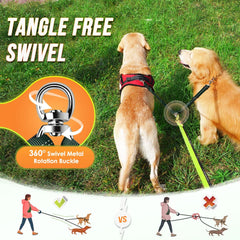 Autowt Doble Correa Ajuste 18-24 Pulgadas: longitud flexible para dos perros cómodos