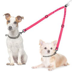 AUTOWT Doble correa para perro 360° giro para paseos sin enredos