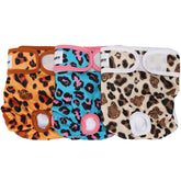 Avont pañales para perros Leopardo, ajuste cómodo y absorbente para paseos sin pérdidas