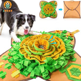 AWOOF Snuffle Mat, flor naranja central para estimular el olfato.