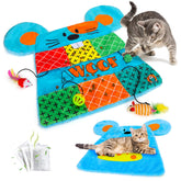 AWOOOF Alfombra para Gatos: superficie suave para juego interactivo en interiores.