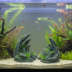 AWUAWU decoracion acuario resina duradera, refugio y punto focal del acuario