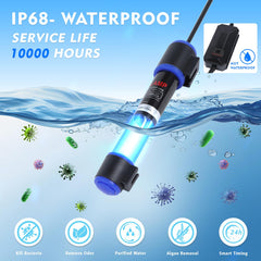 Luz UV-C para sump y filtros Ayamaxon, diseño a prueba de agua.