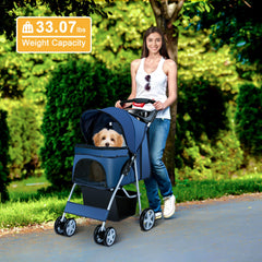 Azaeahom Carrito con malla ventilada y techo para mejor circulación