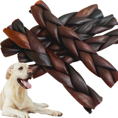 AZRAPAWS palillos de colágeno trenzados para perros medianos, masticación prolongada.