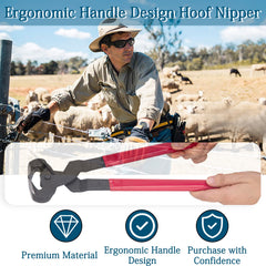 AZUNYYDS Corta-pezuñas 14 pulgadas acero endurecido para uso duradero