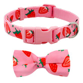 azuza collar con lazo rosa para perros grandes, cómodo y seguro.