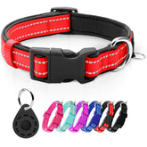 Collar Azuza con soporte etiqueta inteligente para localización segura.
