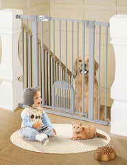 BABELIO: puerta-gato con ajuste de izquierda a derecha para mascotas pequeñas.