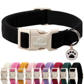 Collar corduroy Babole Pet con colgante de pata para paseos con estilo