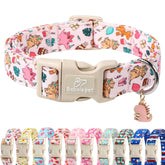 Collar Babole Pet dinosaurios rosados frontal para paseos diarios