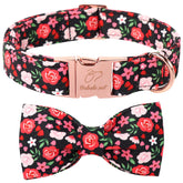 Collar floral Babole Pet con lazo rosa para paseos elegantes.