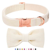 Collar Babole Pet de pana de canal blanco para paseos diarios en perros pequeños