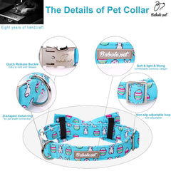 Hebilla sin níquel en collar Babole Pet para seguridad y comodidad.