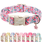 Babole Pet collar perro floral pastel para paseos con estilo y comodidad.