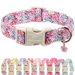 Babole Pet collar perro floral pastel para paseos con estilo y comodidad.