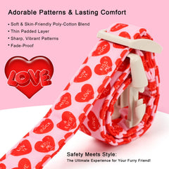 Diseño romántico de Babole Pet con corazones, perfecto para salidas y sesiones de fotos.