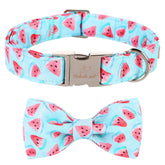 Collar Babole Pet verano con lazo sandía, cómodo para paseos veraniegos
