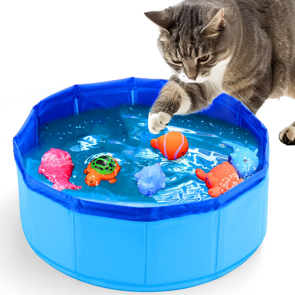 BABORUI pez flotante en juguete de piscina para gatos, estimula juego autónomo