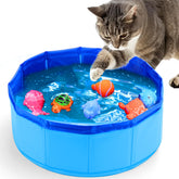 BABORUI pez flotante en juguete de piscina para gatos, estimula juego autónomo
