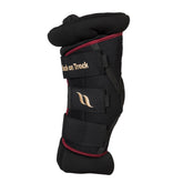 Botas de tarso Back on Track Royal Deluxe en color vino, protección superior para articulaciones.