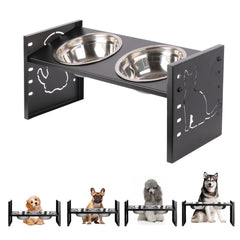 BACOENG comedero para perro elevado con base metálica, diseño estable.