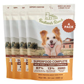 BADLANDS RANCH alimento para perros: textura aireada de pescado y pavo para nutrición diaria.