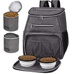 Mochila BAGLHER para viaje de perro gris, ideal para salidas con mascotas.