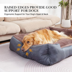 BAILARY cama para perro pequeño con bordes altos que abrazan cuello y cabeza.