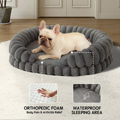 BALANCE cama para perro medio con borde acolchado, soporte para cuello.