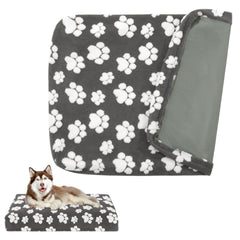 BALAPET funda para cama de perro con huellas; tacto suave para el descanso.