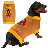 Baobecute sudadera para perro con patrón de pavo en espalda, ideal para fiestas.