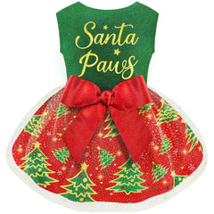 Baobecute vestido navidad perro lazo, estilo festivo para eventos.