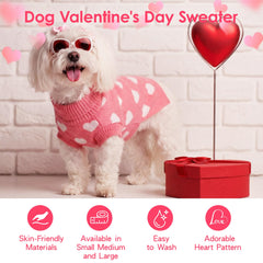 Baobicute prenda para perro, corazones rojos y rosados para salidas