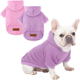 Baobicute pack doble de sudaderas con capucha para perro, ideal para paseos fríos.