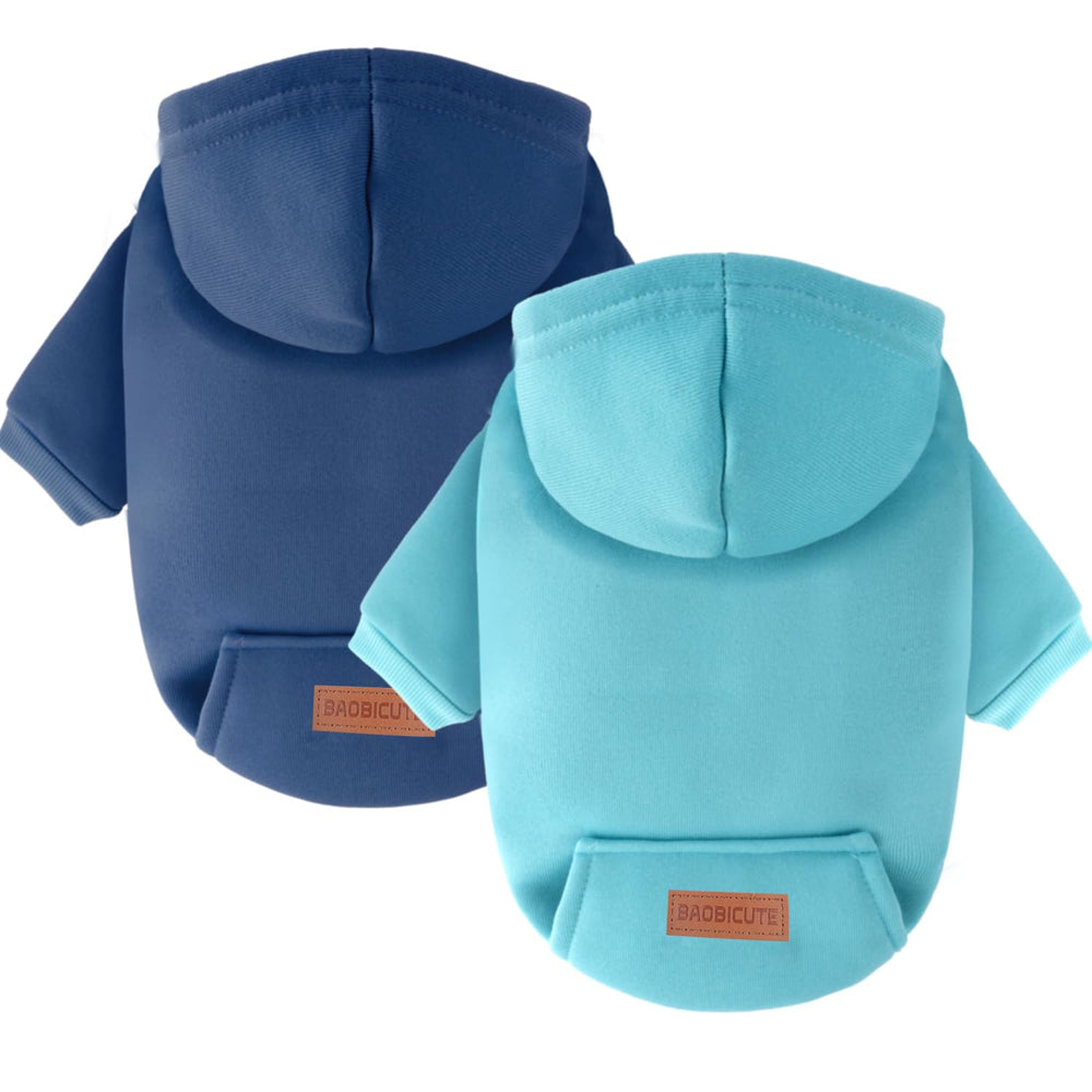 Baobicute sudadera para perro con capucha, dos-pack, ideal para climas fríos.