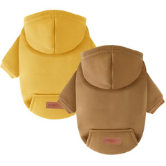 Baobicute sudadera perro capucha, dos pares, abrigo cómodo para paseos fríos.